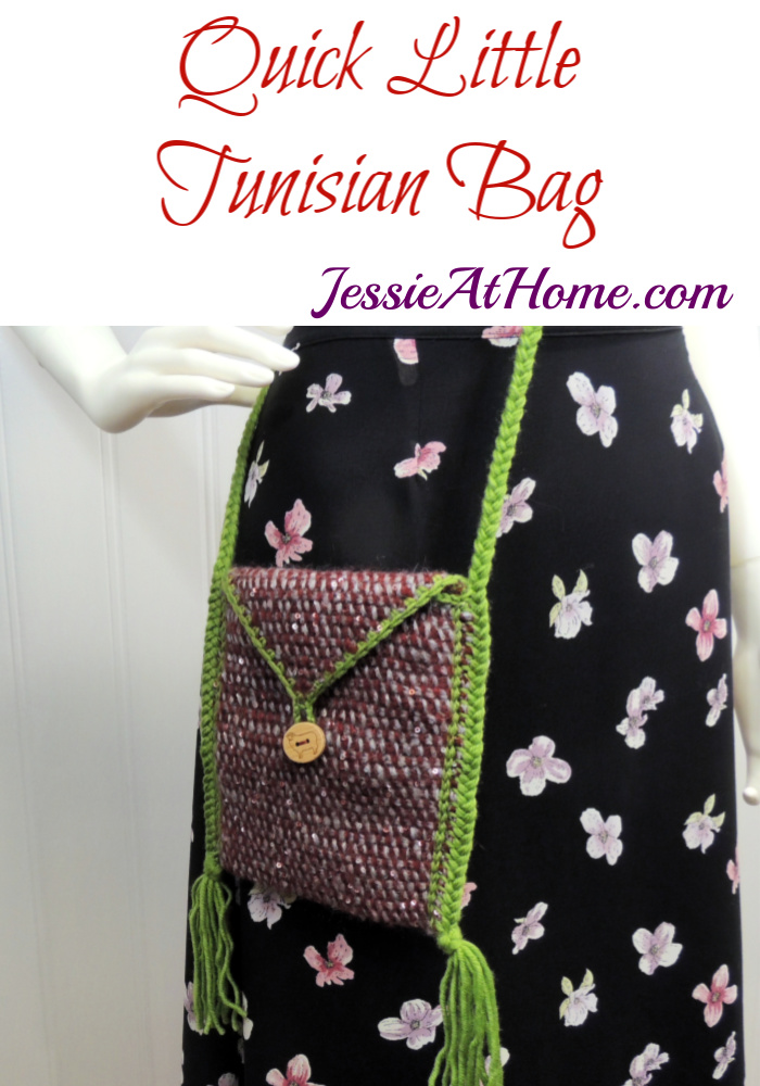 Quick Little Tunisian Bag -Tunisian Crochet Pattern by Jessie At Home