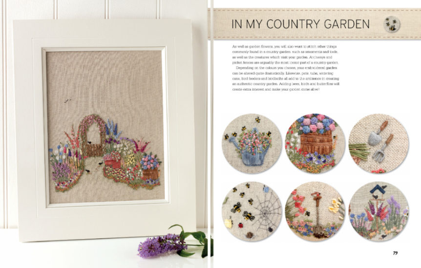 Embroidered Country Gardens - so many stitch ideas - review from Jessie At Home - Making a garden