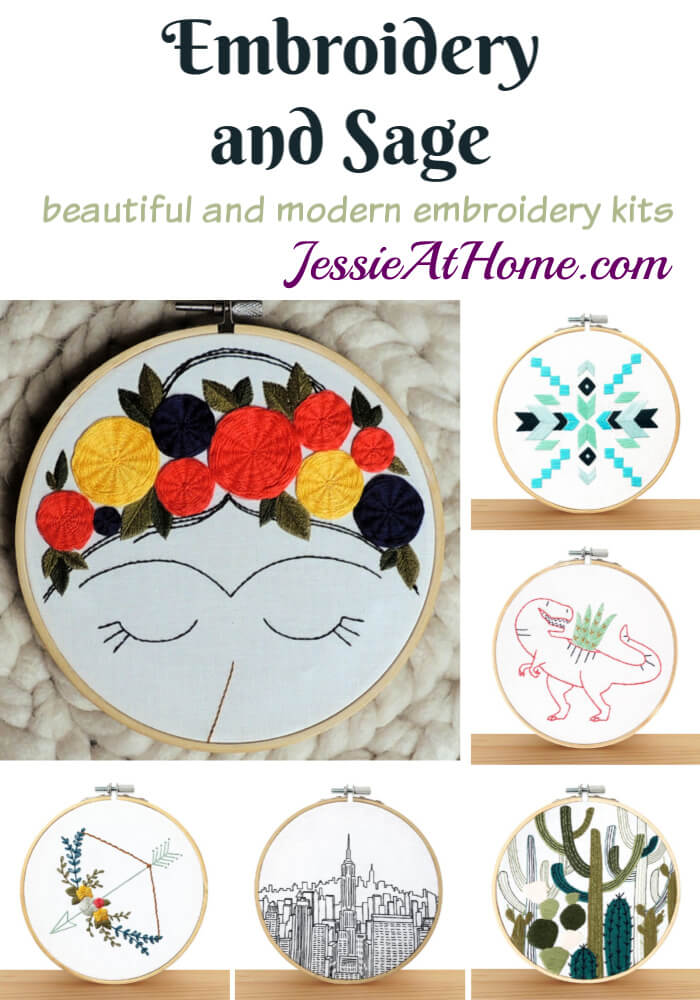 Embroidery and Sage - beautiful and moder embroidery kits review from Jessie At Home