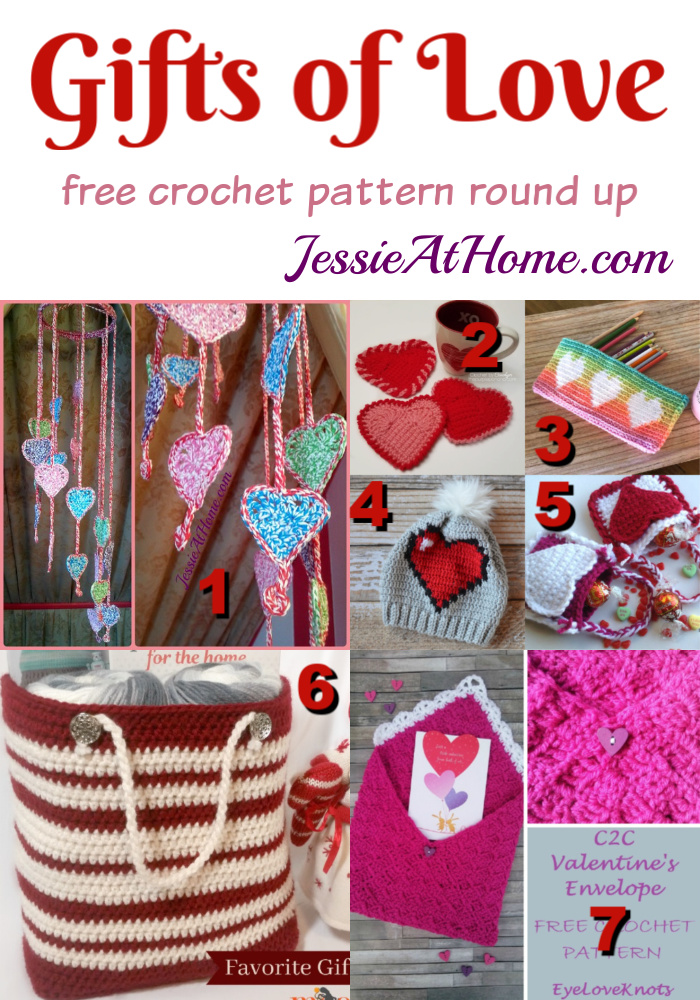 Gifts of Love - free crochet pattern round up from Jessie At Home