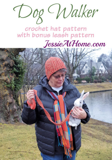 Dog Walker Hat with bonus leash crochet pattern by Jessie At Home