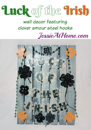 Luck of the Irish wall decor featuring Clover steel hooks by Jessie At Home