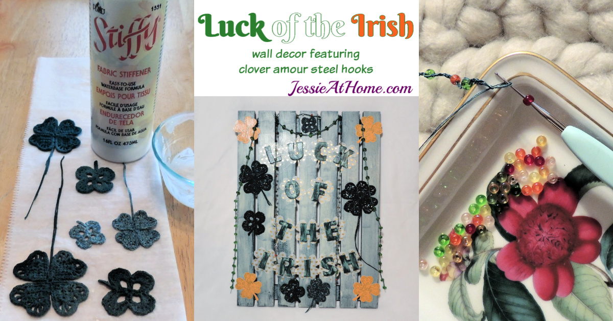 Luck of the Irish wall decor featuring Clover steel hooks by Jessie At Home - Social