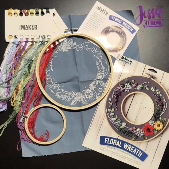 Mini Maker Embroidery Kits review and tips from Jessie At Home - Wreath Kit