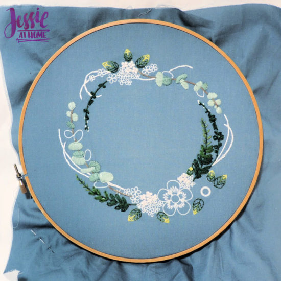 Mini Maker Embroidery Kits review and tips from Jessie At Home - Wreath in Progress