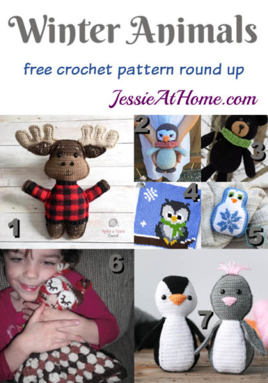 Winter Animals to crochet - free crochet pattern round up from Jessie At Home