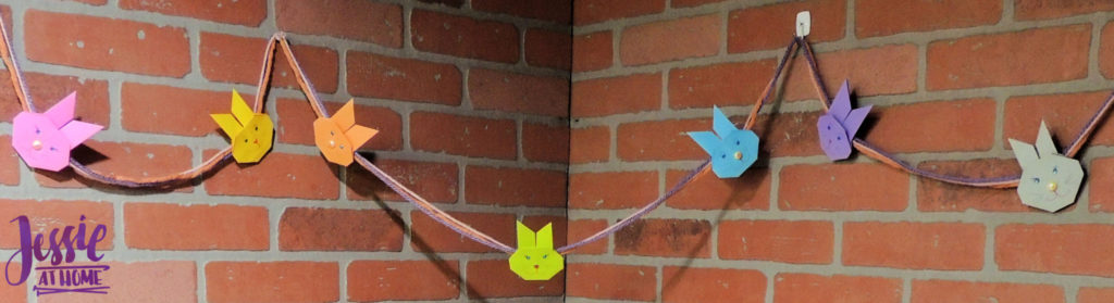 Bunny Head Origami Tutorial by Jessie At Home - Made into Bunting