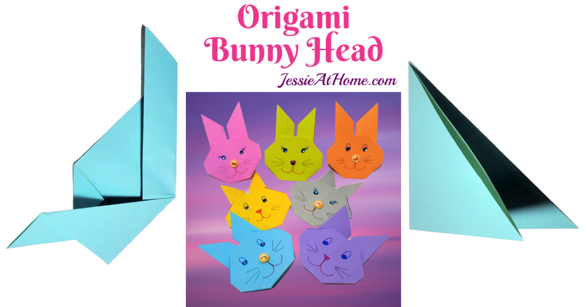 Bunny Head Origami Tutorial by Jessie At Home - Social