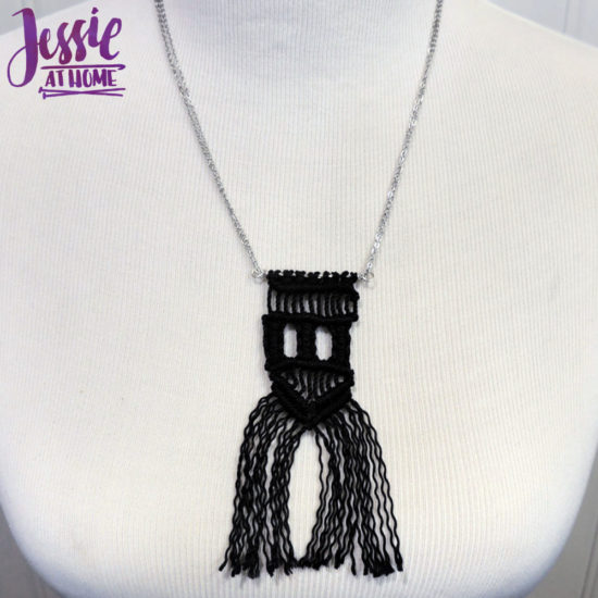 Get Started in Macrame book review and project from Jessie At Home - my necklace all done