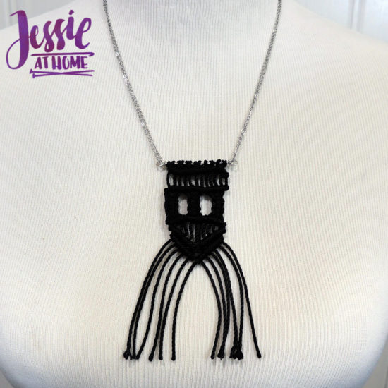 Get Started in Macrame book review and project from Jessie At Home - my necklace almost done