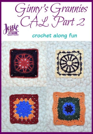 Granny Sampler Center -Ginny's Grannies CAL Part 2 crochet pattern by Jessie At Home - Pin 1