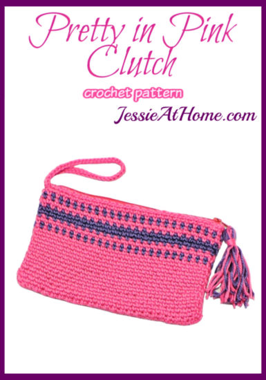Pretty in Pink Clutch free crochet pattern by Jessie At Home