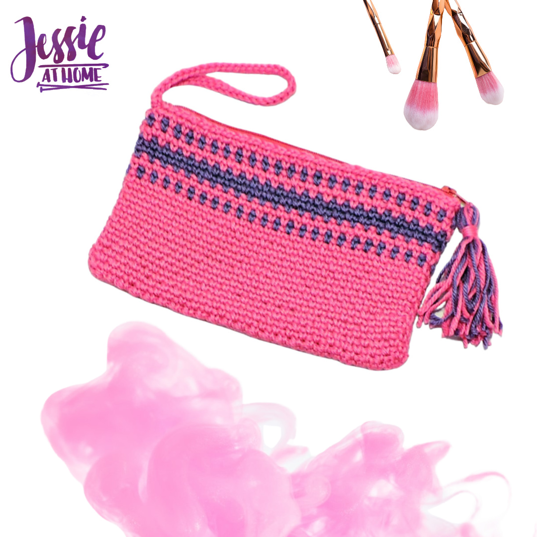 Pretty in Pink Clutch free crochet pattern by Jessie At Home - 4
