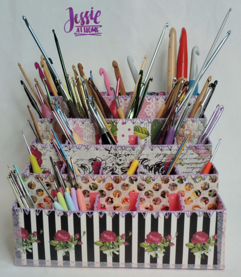 Crochet Hook Organizer - Cricut tutorial by Jessie At Home - Full Front