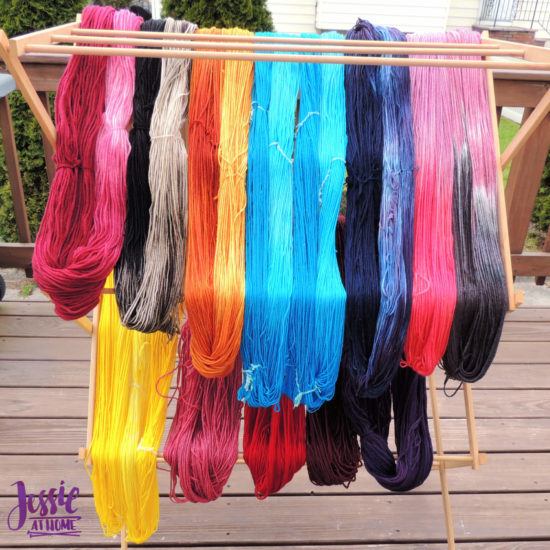 Dyeing Yarn with Jessie At Home - Protein Yarn and Acid Dye - Jaquard Acid Dye and Food Coloring Dye Yarns Hanked