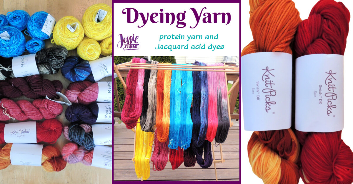 Dyeing Yarn with Jessie At Home - Protein Yarn and Acid Dye - Social