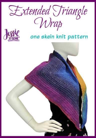 Extended Triangle Wrap knit pattern by Jessie At Home - Pin 1