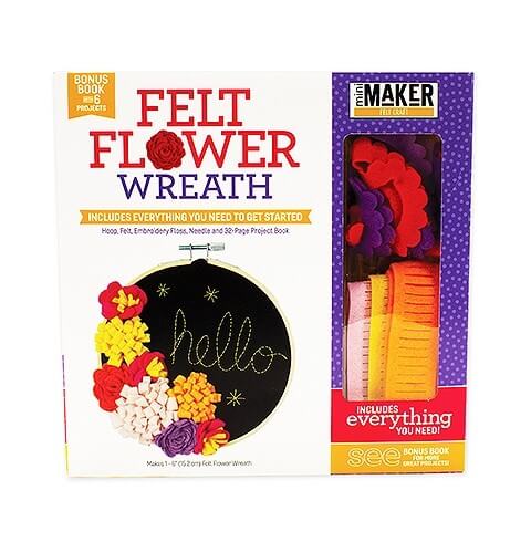 Felt Flower Wreath and other felt crafts - Jessie At Home - Kit and Book