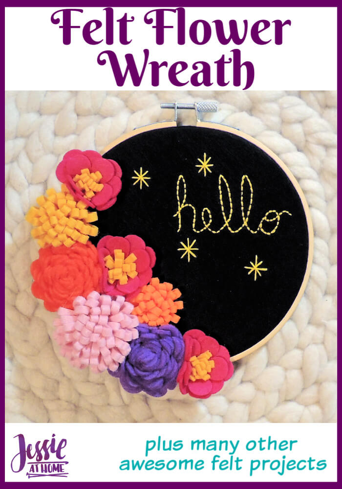 Felt Flower Wreath - Plus many other awesome felt projects!