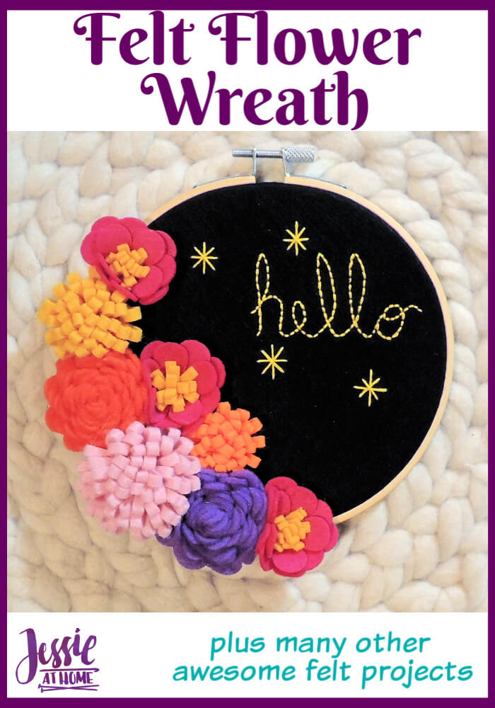 Felt Flower Wreath - Plus many other awesome felt projects!