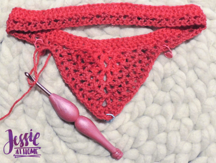 Juliette Shawl continuous shawl crochet pattern by Jessie At Home - Row 5