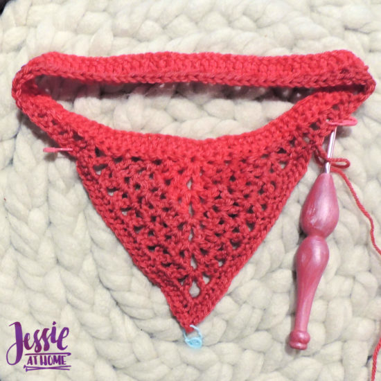 Juliette Shawl continuous shawl crochet pattern by Jessie At Home - Row 7