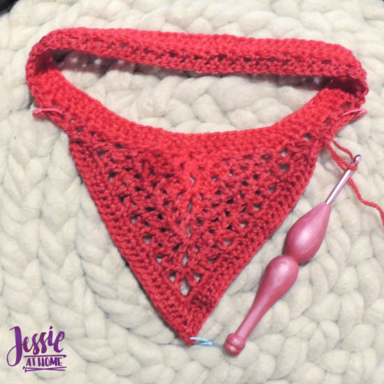 Juliette Shawl continuous shawl crochet pattern by Jessie At Home - Row 8