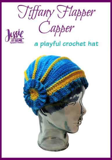 Tiffany Flapper Capper - crochet hat pattern by Jessie At Home - Pin 1
