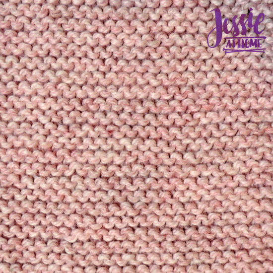 Garter Stitch Stitchopedia Video & Photo Tutorial by Jessie At Home - Swatch