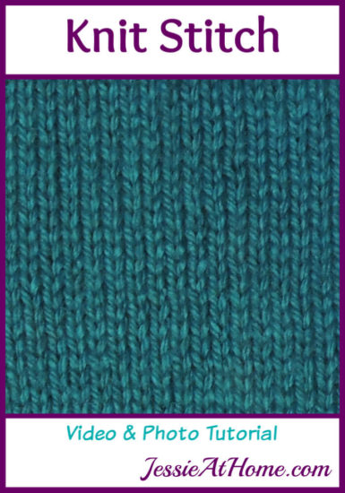 Knit Stitch Stitchopedia Video & Photo Tutorial by Jessie At Home - Pin 2