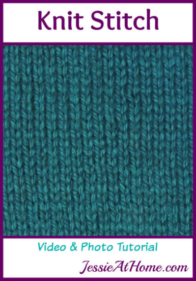 Knit Stitch Stitchopedia Video & Photo Tutorial by Jessie At Home - Pin 2