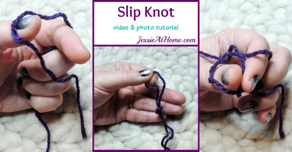 Slip Knot Video and Photo Tutorial Stitchopedia by Jessie At Home - Social