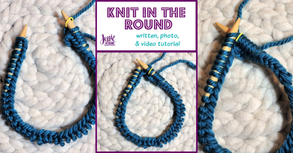 How to Knit in the Round Stitchopedia Tutorial by Jessie At Home - Social