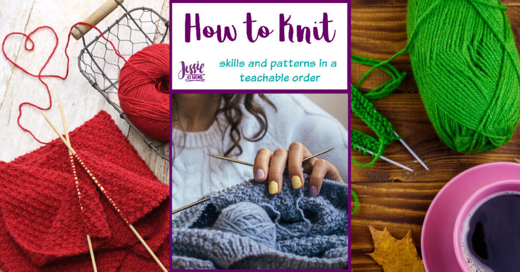 How to Knit - written, photo & video tutorials by Jessie At Home - Social