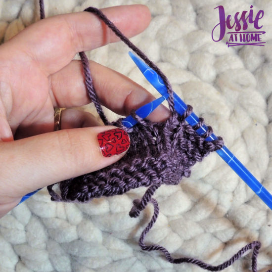 How to Yarn Over Knit Wise Stitchopedia Tutorial by Jessie At Home - wrap yarn under and then over the needle