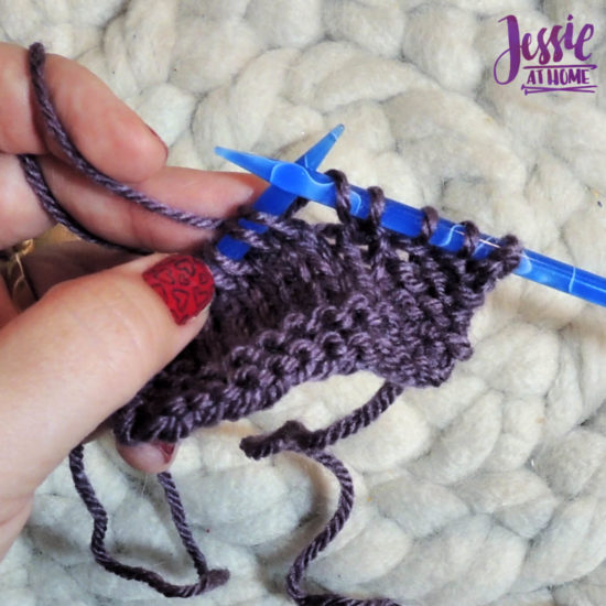 How to Yarn Over Knit Wise Stitchopedia Tutorial by Jessie At Home - yarn over knit wise (yokw) done
