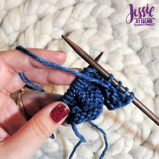 How to Yarn Over Purl Wise Stitchopedia Tutorial by Jessie At Home - Start with yarn in front