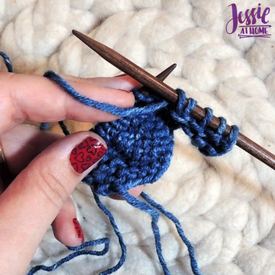 How to Yarn Over Purl Wise Stitchopedia Tutorial by Jessie At Home - Then under needle