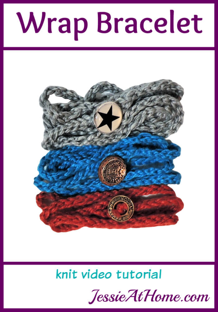 Simple Knit Wrap Bracelet Video Tutorial