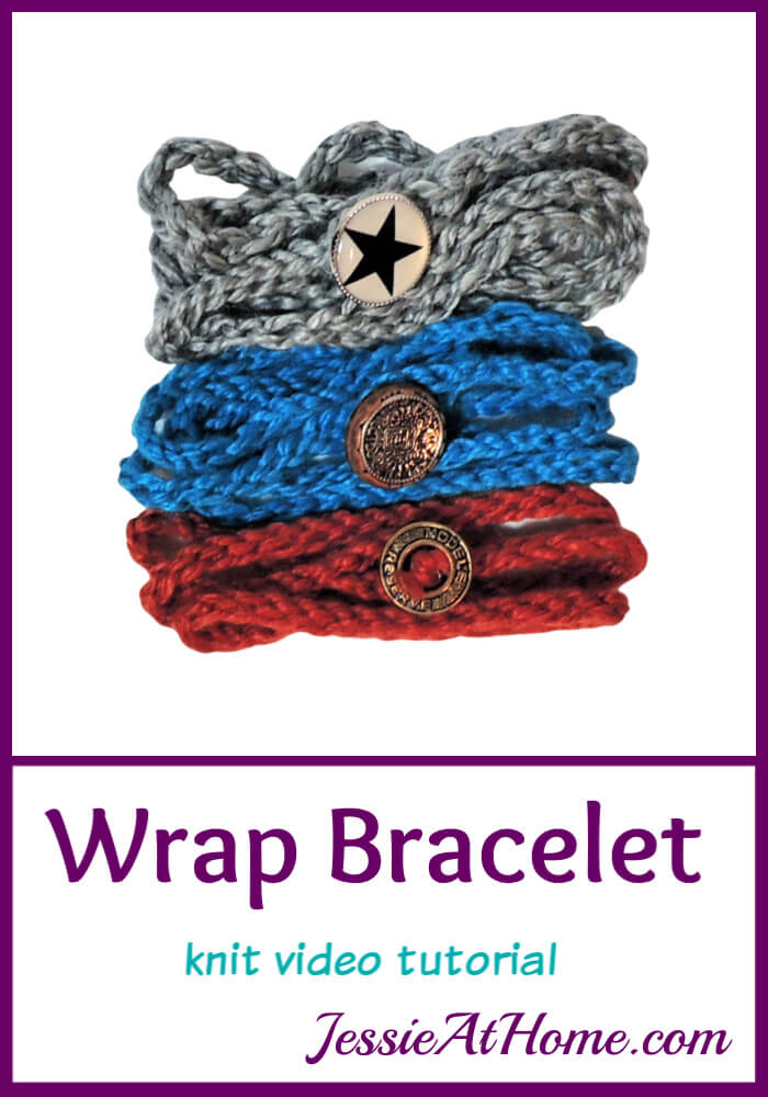 Simple Knit Wrap Bracelet Video Tutorial