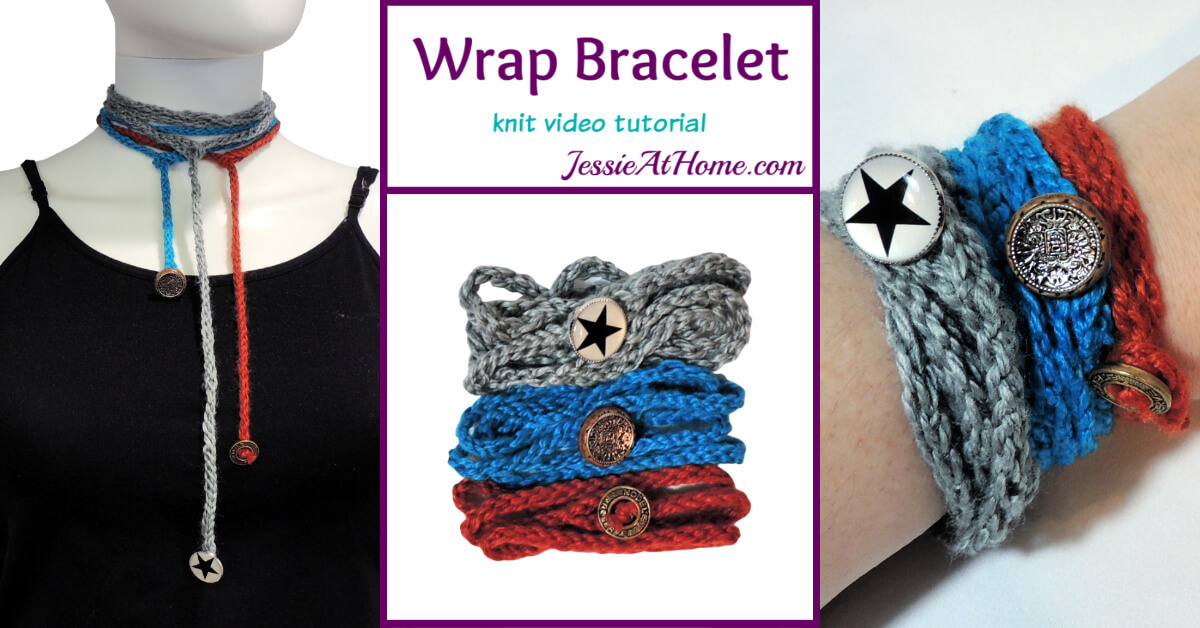 Simple Knit Wrap Bracelet Stitchopedia Video Tutorial - Social