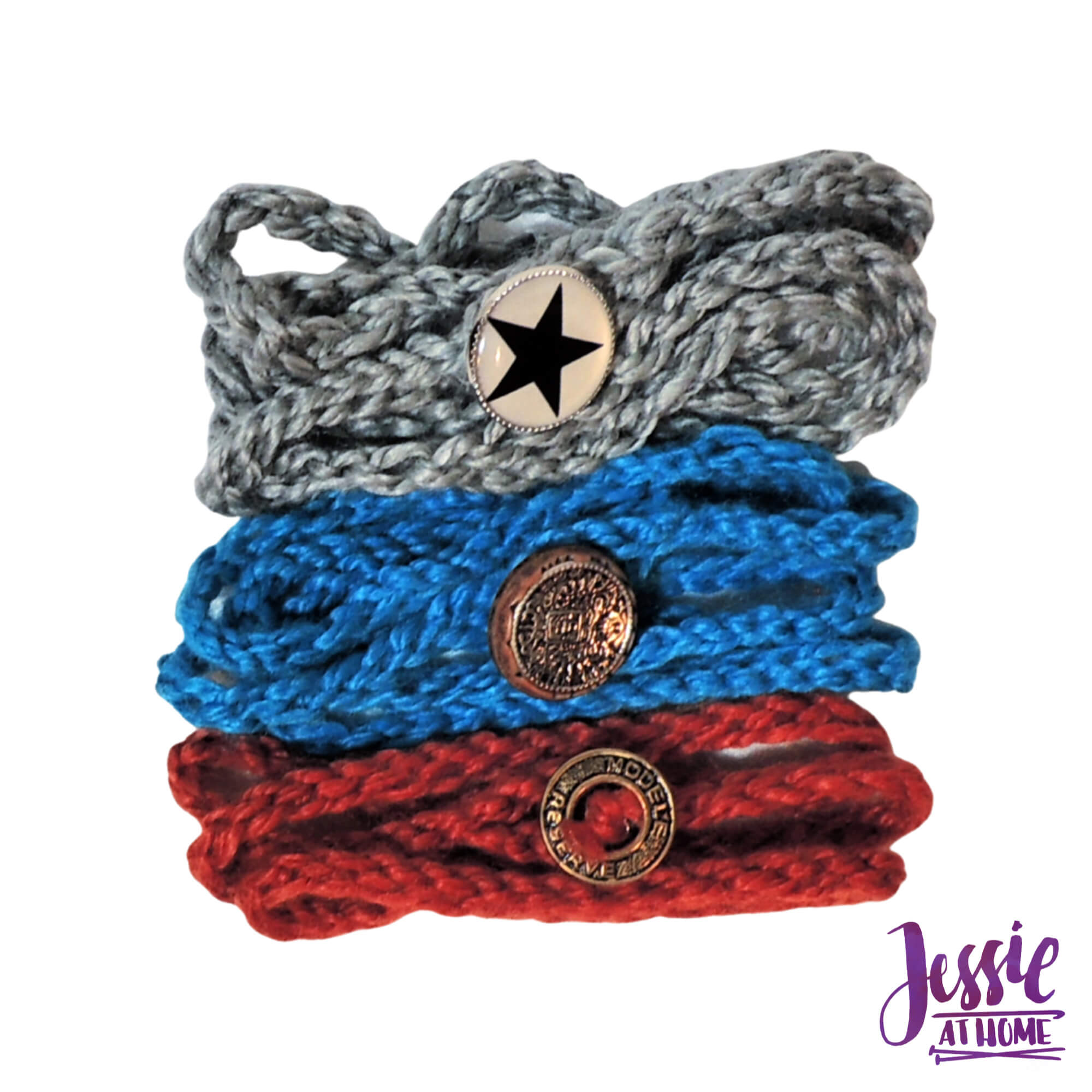 Simple Knit Wrap Bracelet beginner knit pattern by Jessie At Home - 2