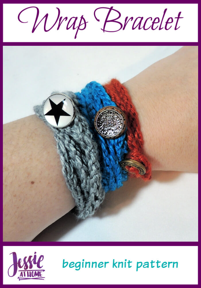 Simple Knit Wrap Bracelet - a great learn-to-knit project!