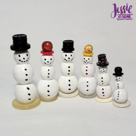 Snow Folx - Upcycled Snowmen for Christmas in July by Jessie At Home - Snow Folx in a row