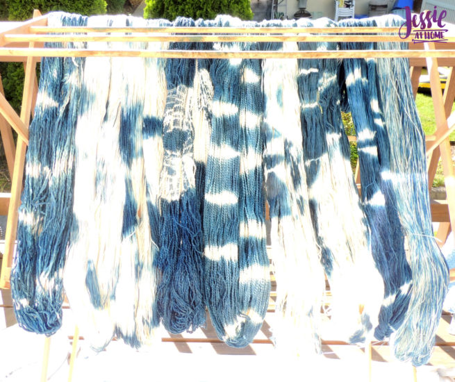 Yarn Dyeing with Indigo - Drying in the Sun