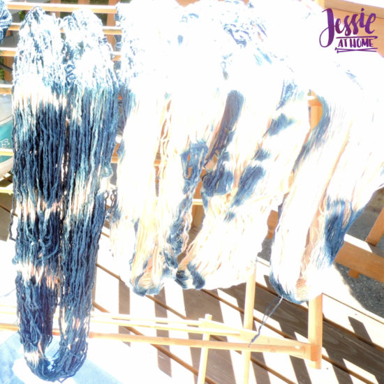 Yarn Dyeing with Indigo -Learn with Jessie At Home - Billow Drying