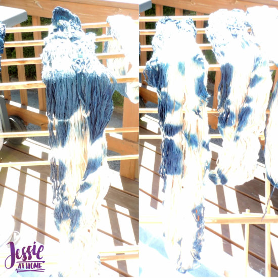 Yarn Dyeing with Indigo -Learn with Jessie At Home - Comfy Color Mist Drying