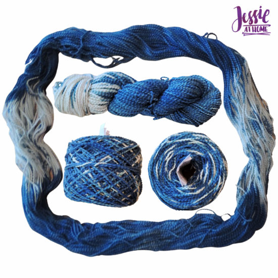 Yarn Dyeing with Indigo -Learn with Jessie At Home - Cotton Boucle Ends Done