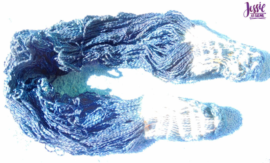 Yarn Dyeing with Indigo -Learn with Jessie At Home - Cotton Boucle Ends Untied