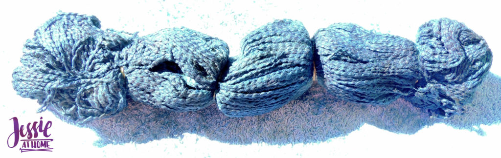 Yarn Dyeing with Indigo -Learn with Jessie At Home - Cotton Boucle Stripes Tied Up